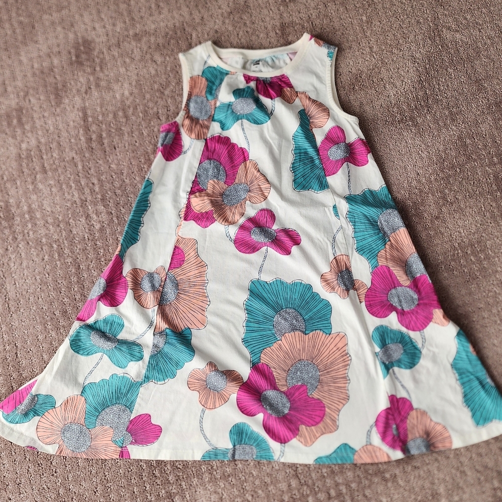 Tea Collection sleeveless trapeze dress, dramatic graphic floral print Size 10